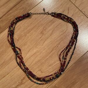 Multi-strand bead necklace